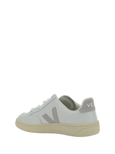 Shop Veja V-12 Leather Sneakers