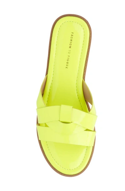 Shop Fashion To Figure Tiana Slide Sandal In Yellow Neon