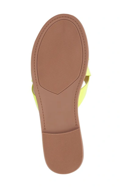 Fashion To Figure Tiana Slide Sandal In Yellow Neon