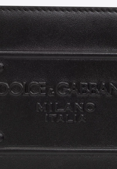 Shop Dolce & Gabbana 3d-effect Logo Bi-fold Wallet In Black