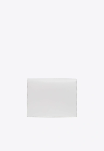Shop Dolce & Gabbana 3d-effect Logo Leather Crossbody Bag In White