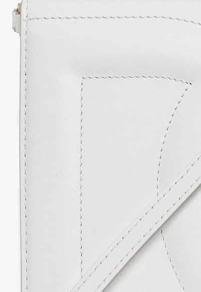 Dolce & Gabbana 3d-effect Logo Leather Crossbody Bag In White