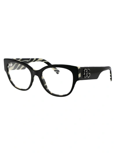 Dolce & Gabbana Eyewear Oval Frame Glasses In Black