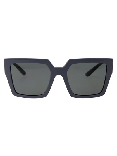 Dolce & Gabbana Crystal-embellished Square-frame Sunglasses In 309087 Grey