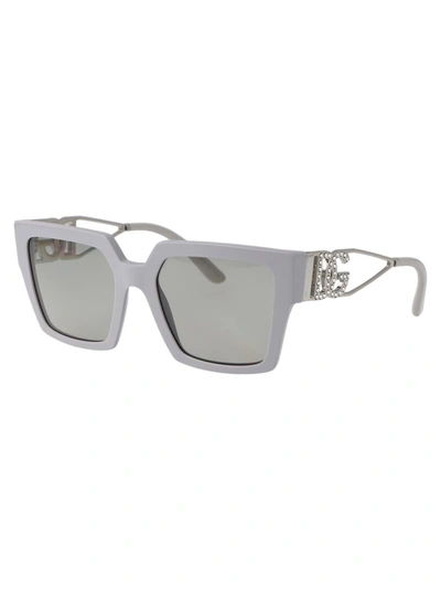 Dolce & Gabbana Full Frame Sunglasses In 341887 Light Grey