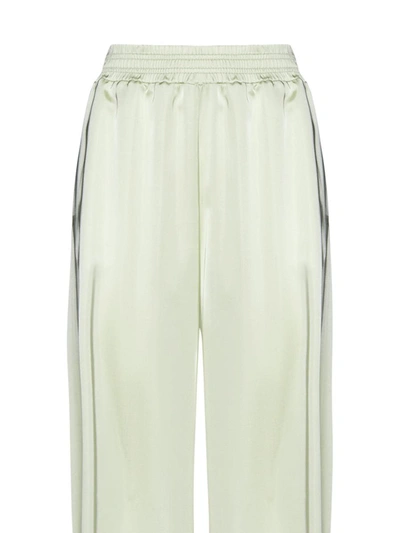 Shop Fabiana Filippi Trousers In Mint Green