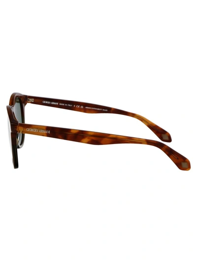 Giorgio Armani Pantos-frame Sunglasses In 598814 Havana Red/opal Olive Green