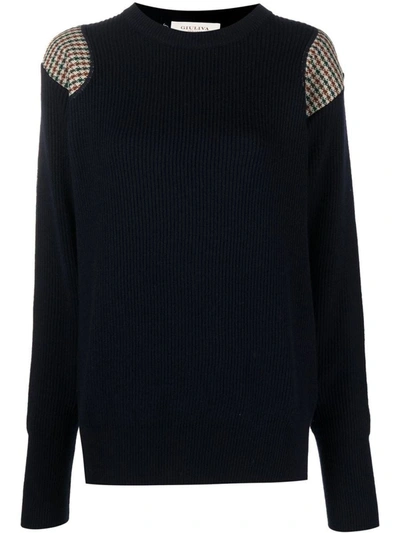 Shop Giuliva Heritage Sweater Clothing In Navy Blue And Tweed