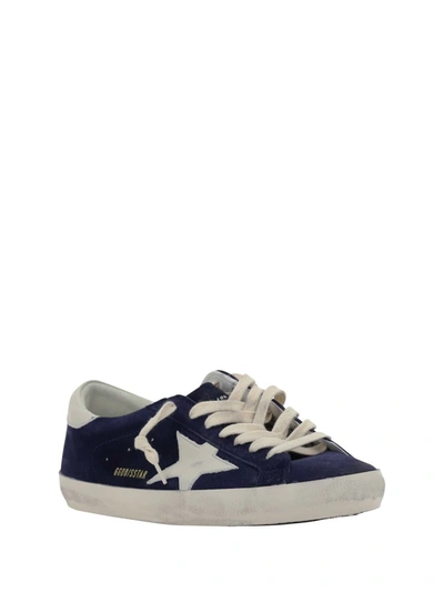 Shop Golden Goose Sneakers In Blue/white