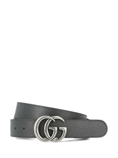 Shop Gucci Belts In Gray