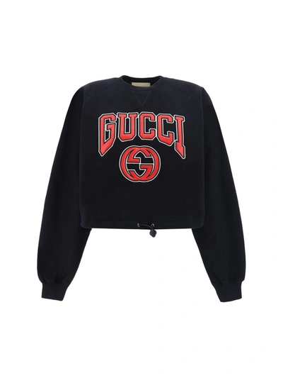 Shop Gucci Sweatshirts In Black/mix