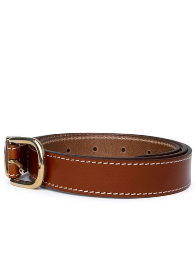 Shop Isabel Marant Étoile Black Leather Belt In Brown