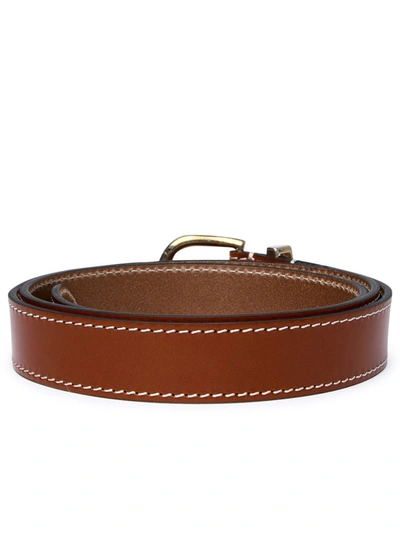 Shop Isabel Marant Étoile Black Leather Belt In Brown