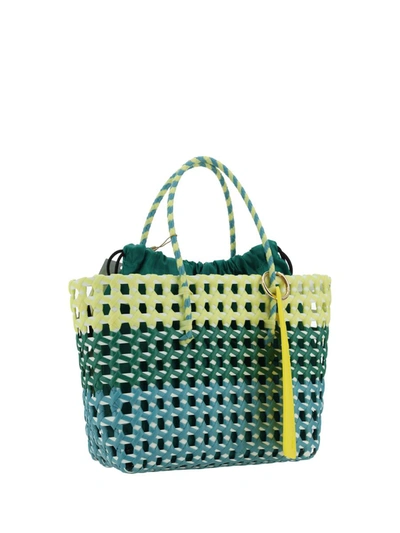 Shop La Milanesa Handbags In Azzurro/verde/giallo