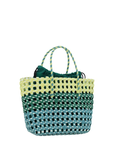 Shop La Milanesa Handbags In Azzurro/verde/giallo