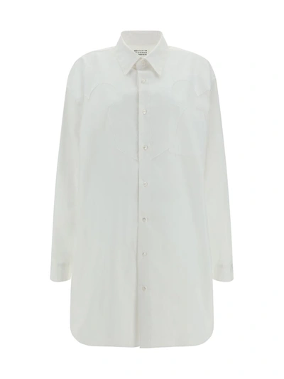 Shop Maison Margiela Shirts In Optic White