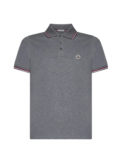 Shop Moncler T-shirts And Polos In Grey