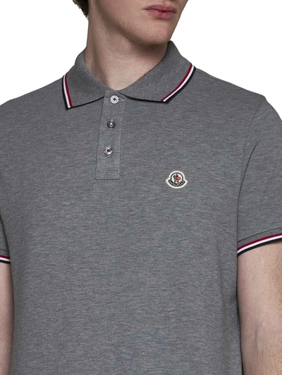 Shop Moncler T-shirts And Polos In Grey