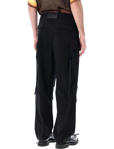 Msgm Utility Cargo Pant With Multiple Pockets In Black