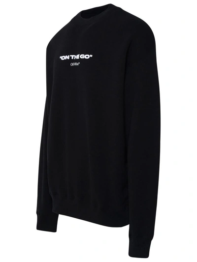 Shop Off-white Black Cotton Sweatshirt