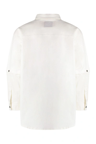 Shop Off-white Overshirt In Denim
