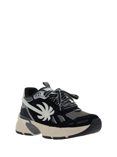 Shop Palm Angels Sneakers In Black Grey