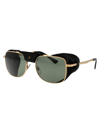 Persol Square Frame Sunglasses In 114958 Gold
