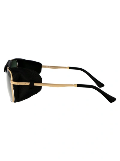 Persol Square Frame Sunglasses In 114958 Gold