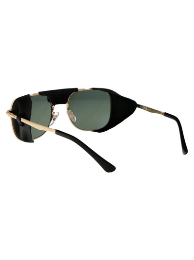Persol Square Frame Sunglasses In 114958 Gold
