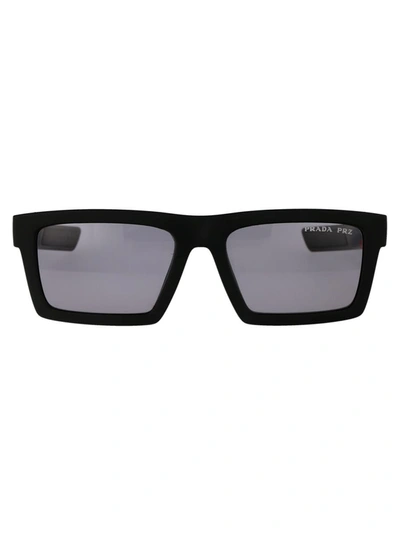Shop Prada Linea Rossa Sunglasses In 1bo02g Matte Black