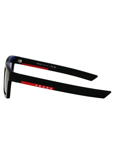 Shop Prada Linea Rossa Sunglasses In 1bo05u Matte Black