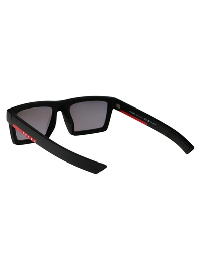 Shop Prada Linea Rossa Sunglasses In 1bo02g Matte Black