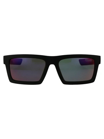 Shop Prada Linea Rossa Sunglasses In 1bo10a Matte Black