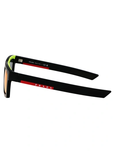 Prada Eyewear Rectangular Frame Sunglasses In 1bo10a Matte Black