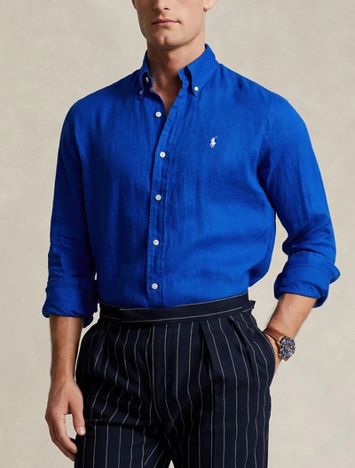 Shop Ralph Lauren Shirts In Heritage Blue