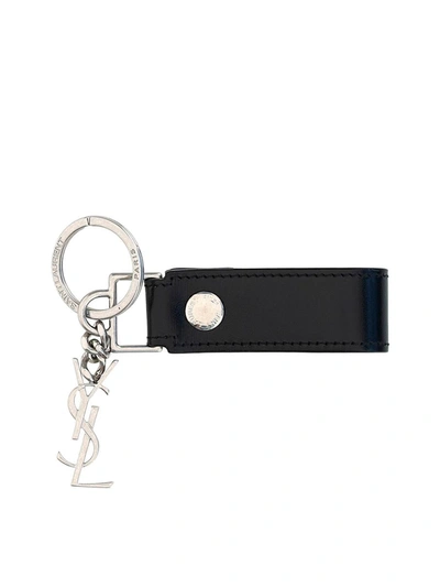 Shop Saint Laurent Key Rings In Nero