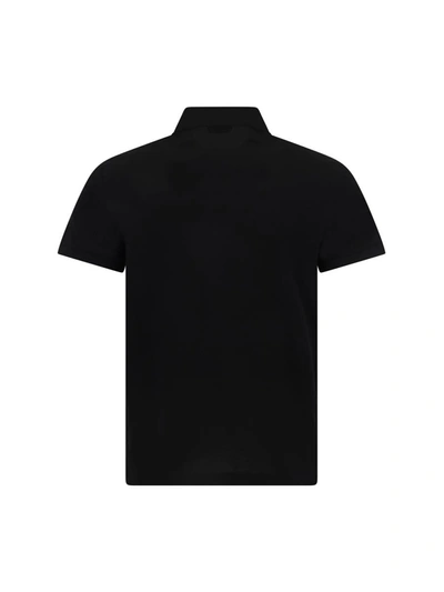 Shop Saint Laurent Polo Shirts In Noir