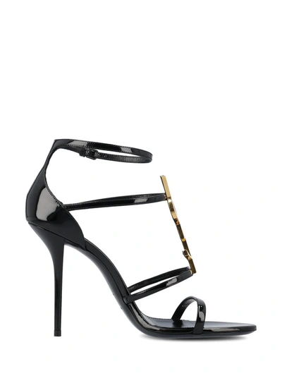 Shop Saint Laurent Sandals In Black