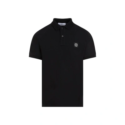 Shop Stone Island Short Sleeves Slim Fit Polo Shirt Clothing In Blue