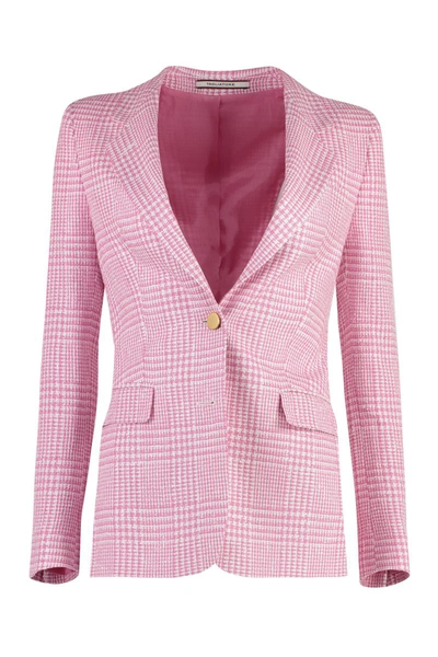 Shop Tagliatore J-parigi Single-breasted Two-button Jacket In Pink