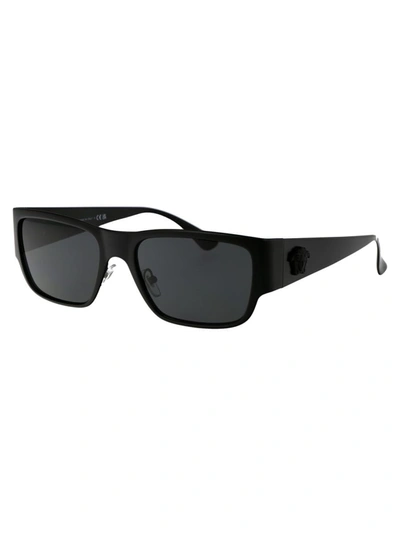 Shop Versace Sunglasses In 126187 Matte Black