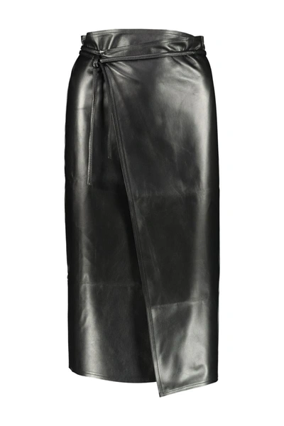 Shop Vetements Leather Wrap Skirt Clothing In Black