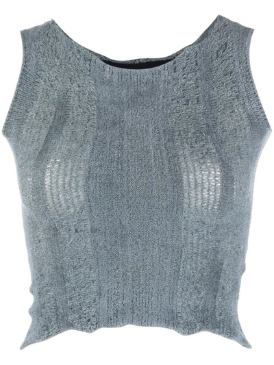 Shop Vitelli Expandable Tank Top Clothing In Misty Blue