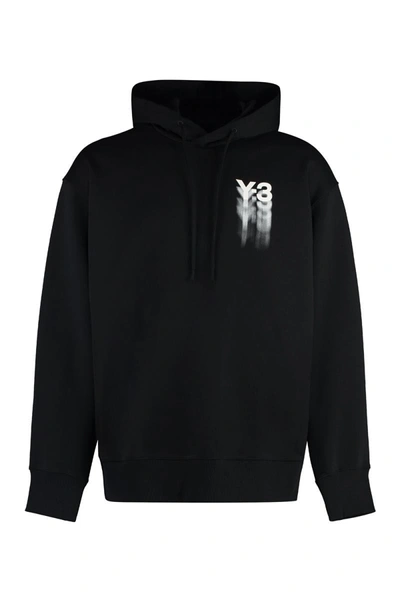 Shop Y-3 Adidas Hooded Sweatshirt In Black