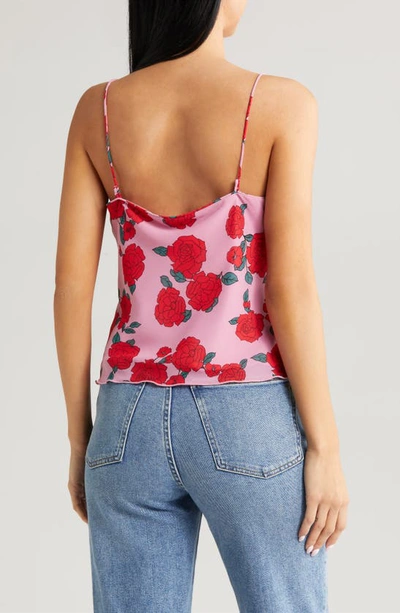 Shop Wayf Jacqueline Floral Camisole In Pink Roses
