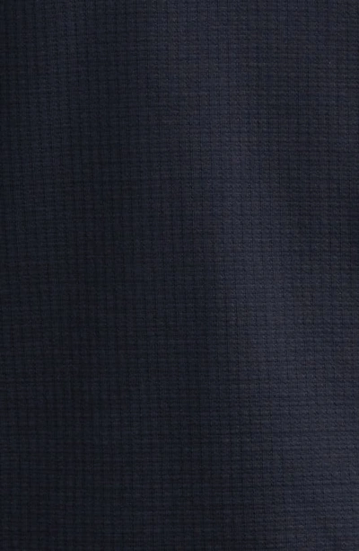Shop Hugo Boss Tenore Quarter Zip Cotton Knit Pullover In Dark Blue