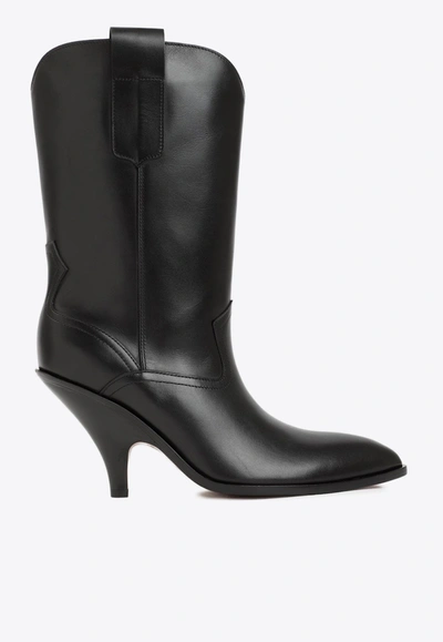 Shop Bally 95 Cowboy Leather Boots In Black