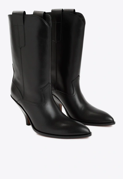 Shop Bally 95 Cowboy Leather Boots In Black