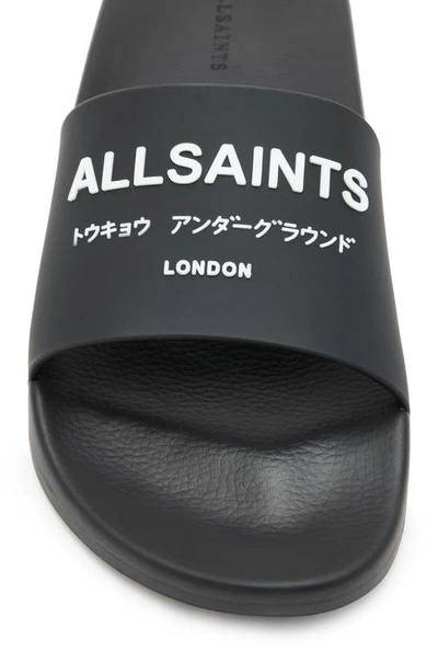 Shop Allsaints Underground Slide Sandal In Black