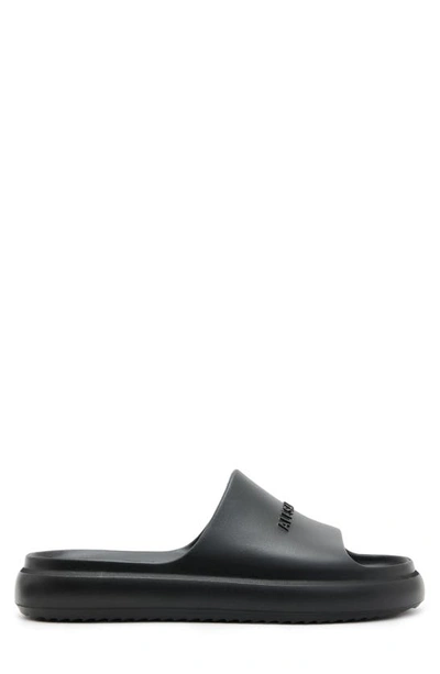 Allsaints Dune Slip On Logo Slides In Black